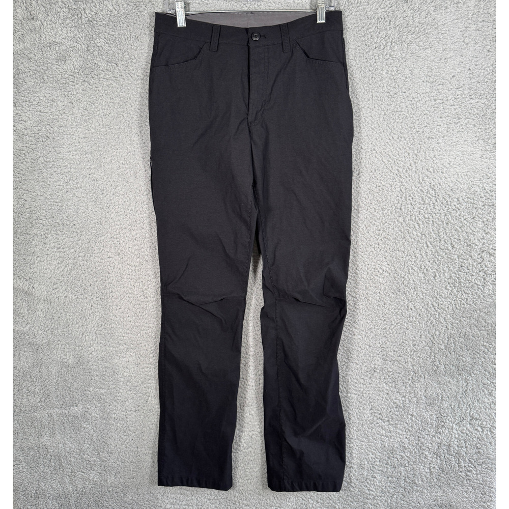Eddie Bauer Tech Pants Men's Size 32 x 34 Black Straight Leg Cargo Outdoors